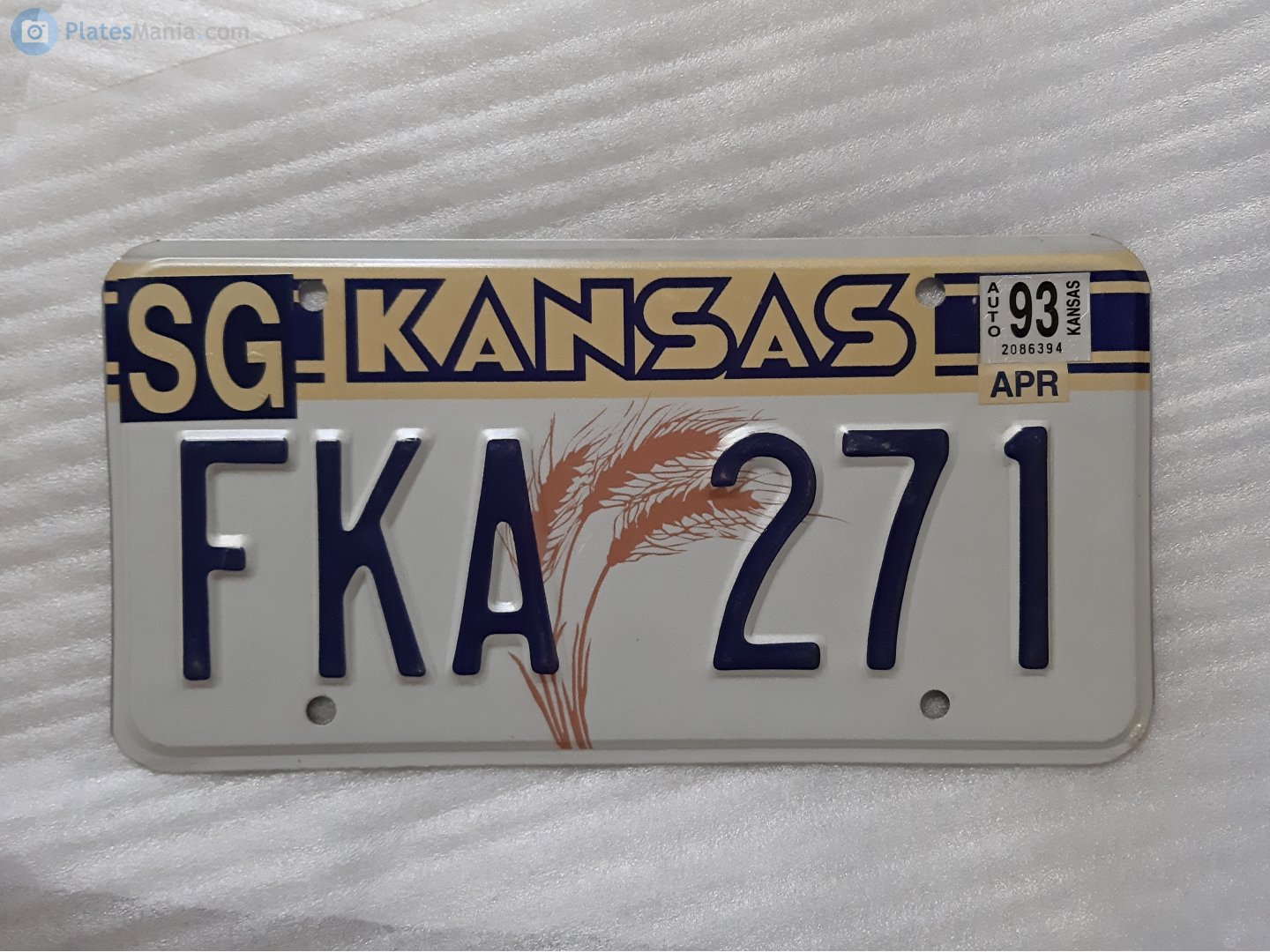 FKA 271, License plate without vehicle 