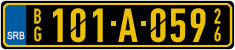 License plate of Serbia, Diplomatic