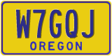 Oregon, Vanity Plates
