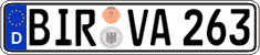 German license plate, Regular plates