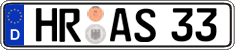 German license plate, Regular plates
