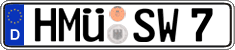 German license plate, Regular plates