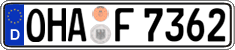 German license plate, Regular plates