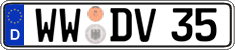 German license plate, Regular plates