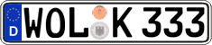 German license plate, Regular plates