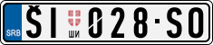 License plate of Serbia, Cars