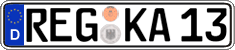 German license plate, Regular plates