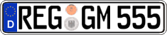 German license plate, Regular plates
