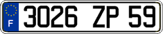 French license plate, FNI