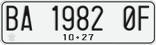 License plate of Indonesia, Regular plates