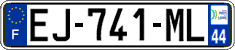 French license plate, SIV (ordinary)