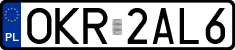 License plates of Poland, Regular car plates