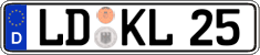 German license plate, Regular plates