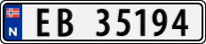 License plate of Norway, Cars