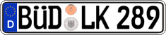 German license plate, Regular plates