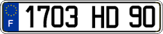 French license plate, FNI