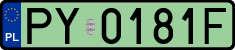 License plates of Poland, Electric vehicles