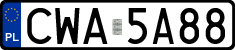 License plates of Poland, Regular car plates