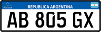 License plate of Argentina, Cars (Mercosur, AB 123 CD)