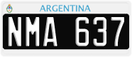 License plate of Argentina, Cars (1995, ABC 123)