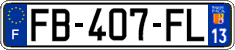 French license plate, SIV (ordinary)