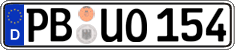 German license plate, Regular plates