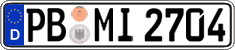 German license plate, Regular plates