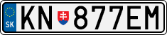 License plate of Slovakia, Cars