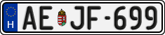 license plates of Hungary, Regular plates (2022)