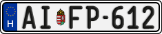 license plates of Hungary, Regular plates (2022)