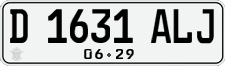 License plate of Indonesia, Regular plates