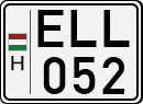 license plates of Hungary, Cars (1990)