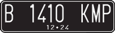 License plate of Indonesia, Regular plates