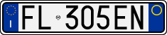 License plate of Italy, Cars (1994 year series)