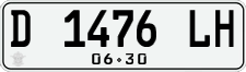 License plate of Indonesia, Regular plates