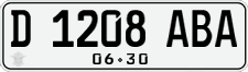 License plate of Indonesia, Regular plates