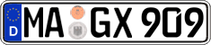 German license plate, Regular plates