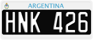 License plate of Argentina, Cars (1995, ABC 123)