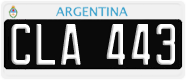 License plate of Argentina, Cars (1995, ABC 123)