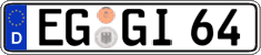 German license plate, Regular plates