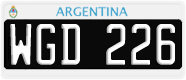 License plate of Argentina, Cars (1995, ABC 123)