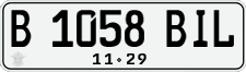 License plate of Indonesia, Regular plates