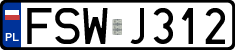 License plates of Poland, Regular car plates