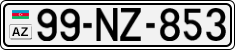 License plate of Azerbaijan, Cars