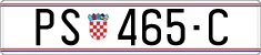 License plate of Croatia, Regular plates