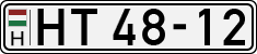 license plates of Hungary, Army (1990)