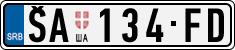 License plate of Serbia, Cars