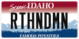 Idaho, Vanity Plates