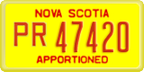 Nova Scotia, Apportioned (PR12345)