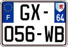French license plate, SIV (ordinary)